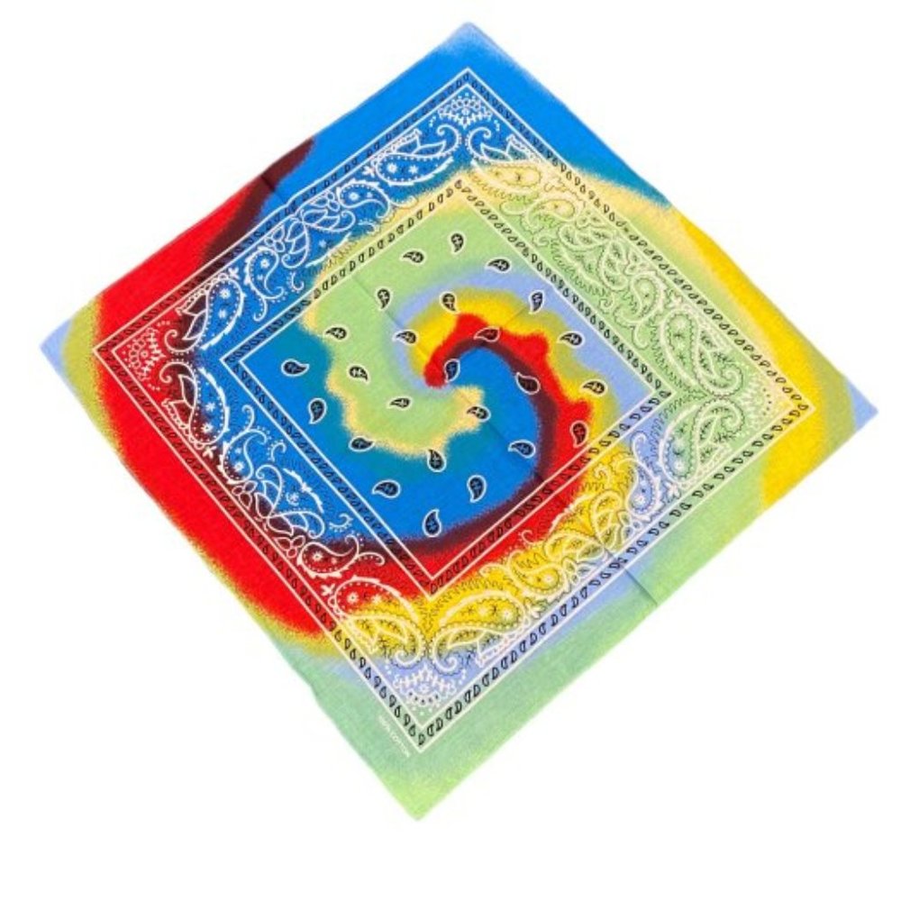 Tie Dye Bandanas  - One dozen - 100% Cotton